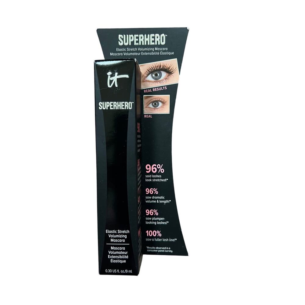 It Cosmetics Superhero Elastic Stretch Volumizing Mascara Black New in Box